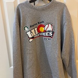 Alpine Gray Crewneck with JUCO World Series Graphic